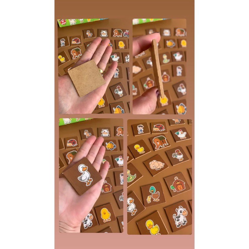 JOGO DA MEMORIA MDF FAZENDINHA C/40 PCS 